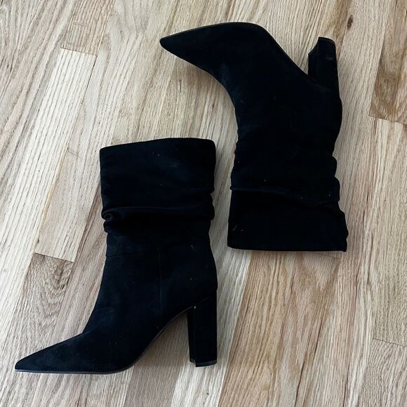 Nine West unni women's block heel slouch booties boots shoes pointed‎ toe 7.5 - Picture 5 of 7